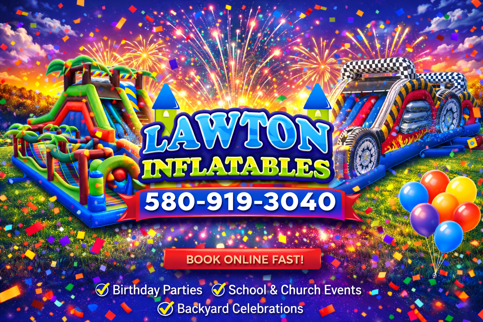 Lawton Inflatables — Beat the Heat | Bounce Houses, Water Slides ...